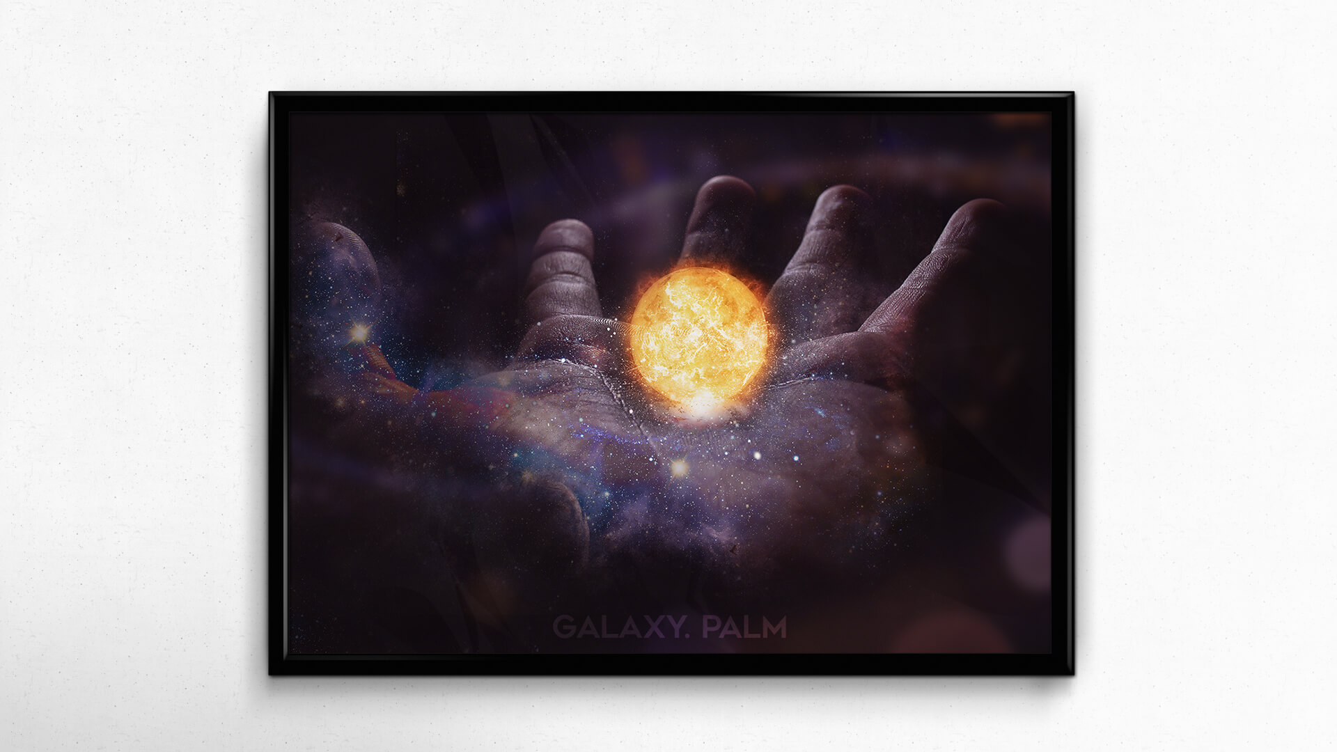 GalaxyPalm Mockup Poster