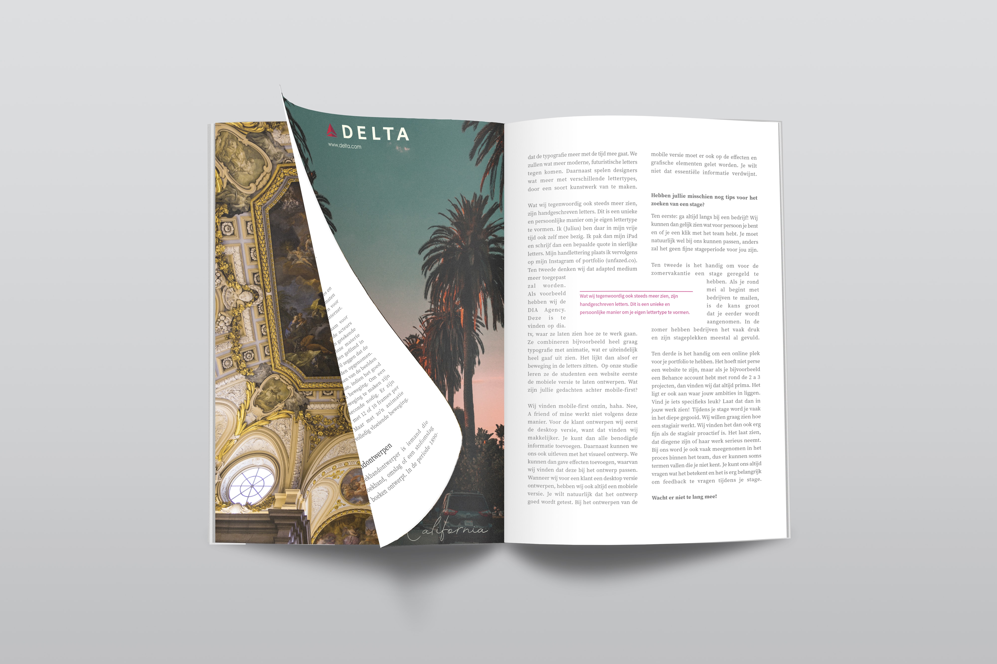 magazine mockup page front graphic design delta